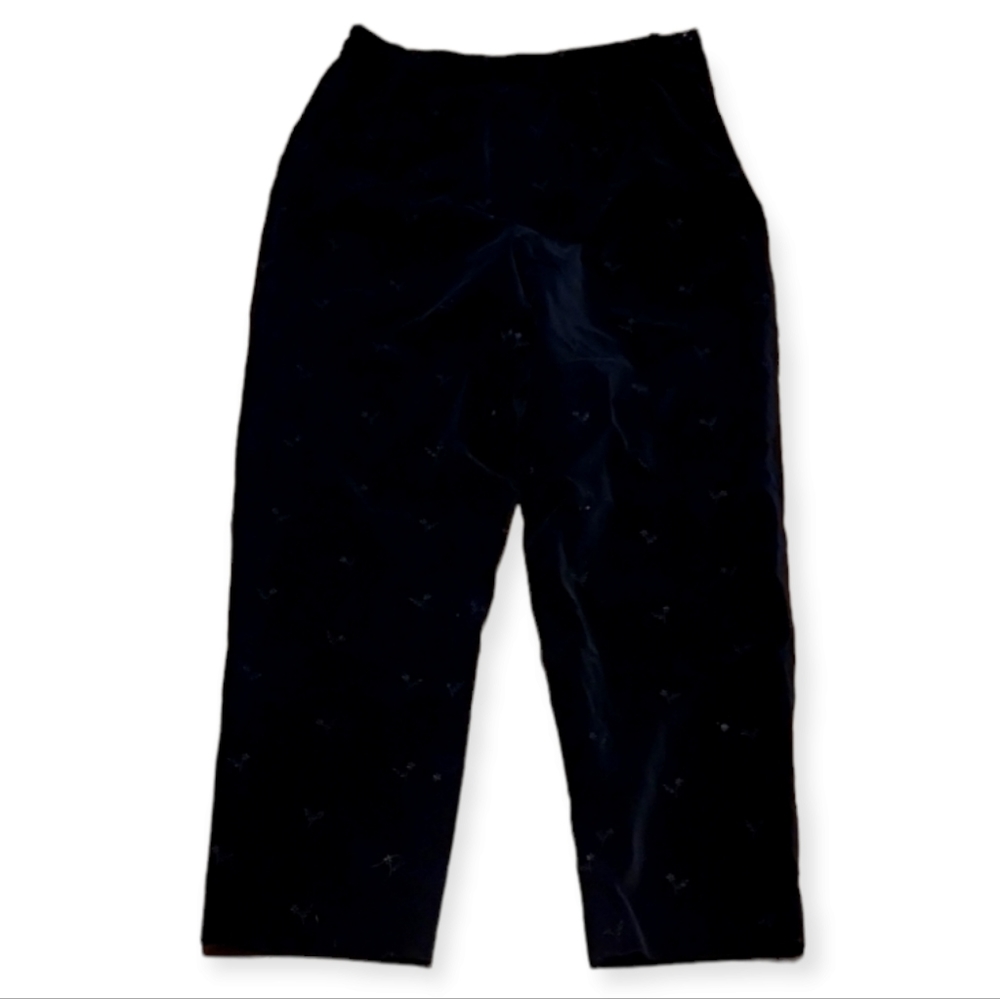 Talbots Velvet Embroidered Pants